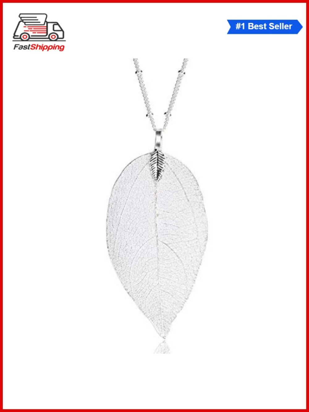 ✨ Filigree Long Leaf Pendant Dangle Necklace & Earring Jewelry Set